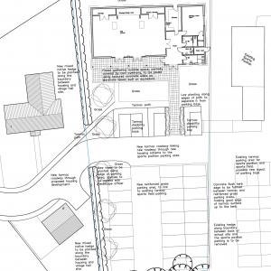 07 proposed site layout with landscaping a3